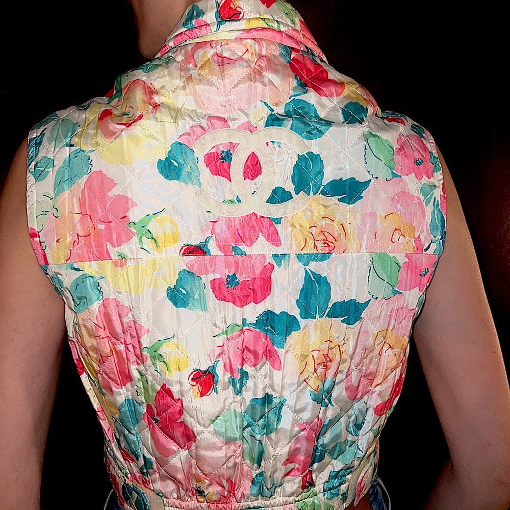 Chanel Vintage Floral Vest Top
